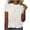 White, variant on Otntypg Plus Size Womens Short Sleeve Tops Ruched Pleated Crew Neck Summer Basic Workout Tee Shirts Casual Loose Fit Blouse Beige S