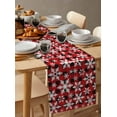 thumbnail image 6 of Christmas*winter Snowflakes Red Black Buffalo Plaid Table Runner 72 Inches, Bed Runner Dresser Scarves Tabletop for Indoor Outdoor Parties/Ceremony/Banquet, 18" x 72", 6 of 8
