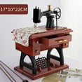 thumbnail image 2 of Wood Mini Sewing Machine Music Box Sewing Machine Music Box Vintage Musical Classical Desk Decor Mother's Day Father's Day Gift Gifts For Birhday Christmas Valentine's Day, 2 of 8