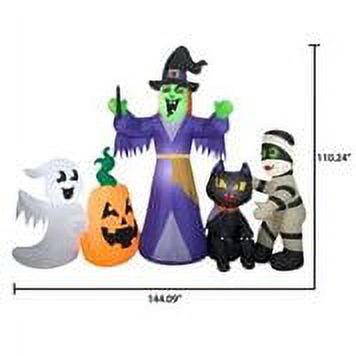 Halloween Airblown Inflatable Witch and Friends Colossal by Gemmy Industries - image 2 of 2