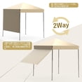 thumbnail image 1 of Gazebo Plegable Pop-Up 2,5x2,5 m - Impermeable y Protección UV - Altura Ajustable - Fácil de Montar - Con Pared Lateral, Bolsa y Accesorios - Ideal para Jardín, Patio y Camping - Color Beige, 1 of 8