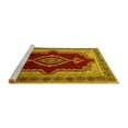 thumbnail image 2 of Ahgly Company Machine Washable Indoor Square Persian Yellow Traditional Area Rugs, 6' Square, 2 of 4