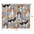 thumbnail image 5 of Cavalier King Charles Spaniel Dog and Flower Shower Curtain 84"x72" ,Bathroom Decorative Shower Curtains Set with 12 Hooks,Modern Waterproof Washable Shower Curtain, 5 of 6
