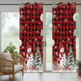 thumbnail image 5 of Outdoor Curtains for Patio Waterproof, Red Christmas Outdoor Privacy Panels Grommet, Snowman Xmas Tree Coastal Snowflake Starfish Plaid Blackout Outside Curtains for Porch/Cabana 54"x95", 1 Panel, 5 of 8