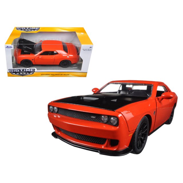 Modelo de coche a presión Jada Toys 2015 Dodge Challenger SRT Hellcat naranja 1/24