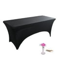 thumbnail image 1 of Spandex Table Cover Fitted Rectangular Tablecloth Stretchable Fabric Lycra Tablecloth Wrinkle-Free for Party Dj Tradeshows Banquet Weddings Cocktail, 1 of 6