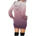 thumbnail image 3 of Spring Savings Clearance Lindreshi Sweatshirts for Women Loose Fit with Hood Women's Fashion Gradient Hooded Pullover Pocket Thin Guards Dress Hooded Dress, 3 of 5