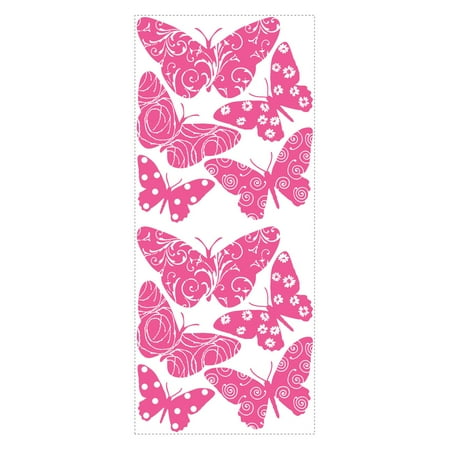 Flocked Butterfly Wall Decals