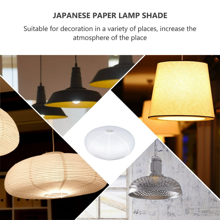 Paper Lampshade Japanese Pendant White Home Decor Hanging Shades Ceiling Light Cover Rice