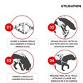 thumbnail image 4 of Arnés de nailon rojo talla M, ajustable | Varios colores y tamaños | Para perros pequeños, medianos, grandes y extragrandes | Arnés de pecho para gatos y cachorros, 4 of 5
