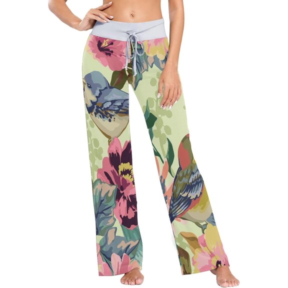 Women's Pajama Pants Berries and Birds Comfy Stretch Sleepwear Essentials womens Lightweight Lounge Terry Pajama Pant, Small