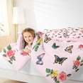 thumbnail image 4 of Homewish Rustic Boho Butterfly Full Size Comforter Sets,Romantic Pink Rose Bedding Comforter Set,Country Floral Bedding Sets For Girls Kids,Super Cozy Room Decor Reversible,3-Piece, 4 of 8