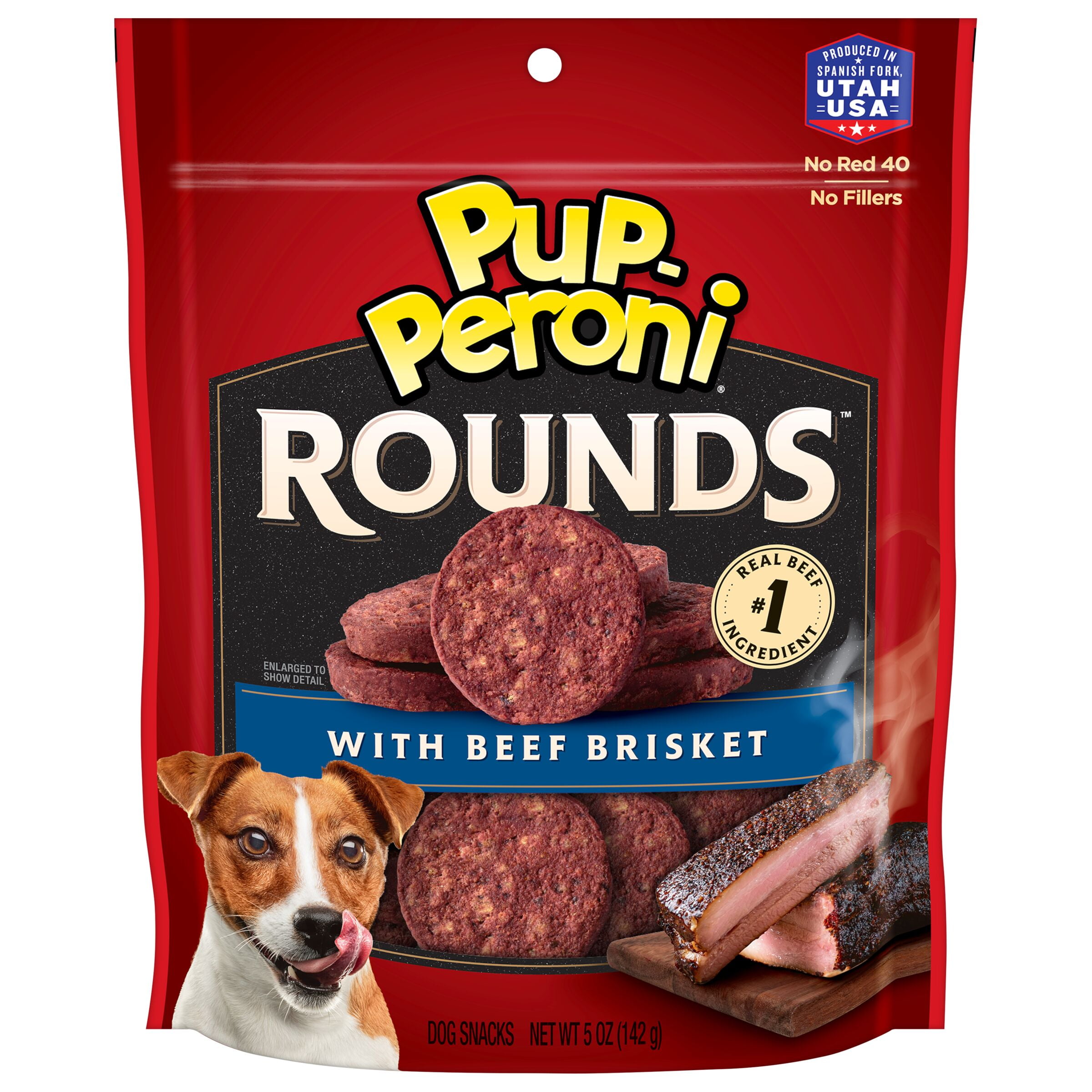 Pup-Peroni Rounds Dog Treats with Beef Brisket, 5 oz. Bag