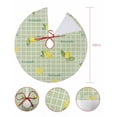 thumbnail image 7 of Summer Lemon Christmas Tree Skirt 48 Inches Large Christmas Skirt Tree, Yellow Fruits Botanical Green Plaid Tree Skirt Christmas Decorations for Fireplace Party Holidays Indoor Outdoor, 7 of 7