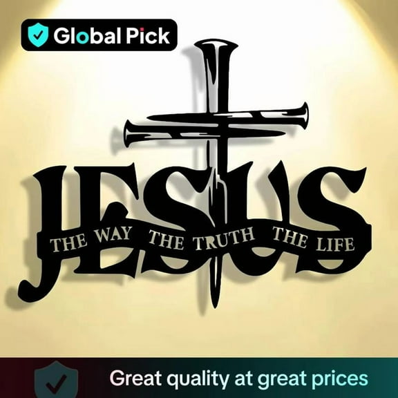 Jesus Cross Wall Art, Vintage Style Decorative Sculpture, Metal Religious Theme Hanging Decoration for Home Living Room Bedroom, Ornaments, Wooden Cross Decorations, Stylish Religious Decor