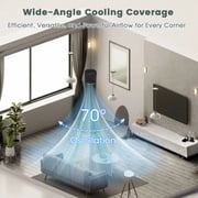 40 Evaporative Air Cooler with Remote, Portable Air Conditioner with 3 Modes, Quiet Swamp Coolers 70° Oscillation Equipped Aroma Box, Black