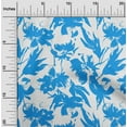thumbnail image 1 of oneOone Polyester Spandex Medium Blue Fabric Florals Fabric For Sewing Printed Craft Fabric By The Yard 56 Inch Wide-3US, 1 of 4