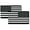 3x5 Black and White- Rev (2PK), variant on Magnet Me Up Black and White American Flag Vinyl Automotive Magnet, 3x5 in