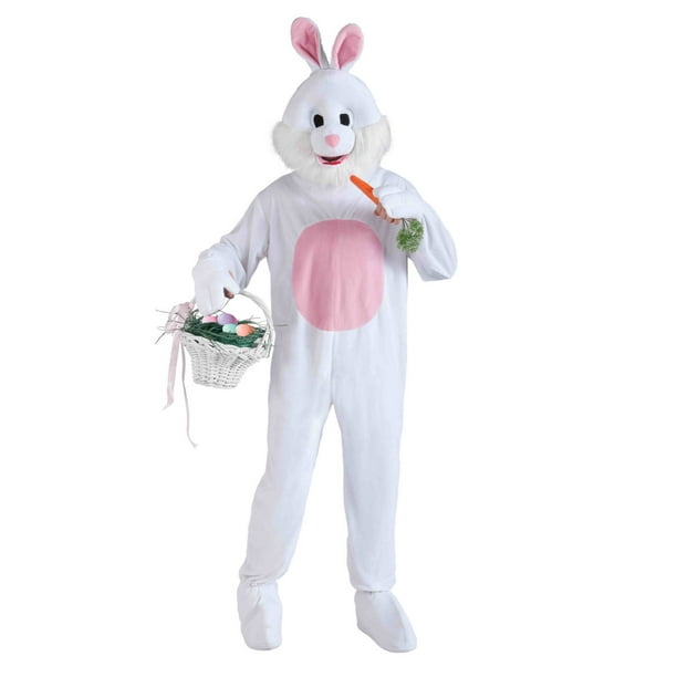 Lapin lapin de Pâques mascotte Costume Animal blanc peluche amusant  fourrure adulte Standard nouveau 