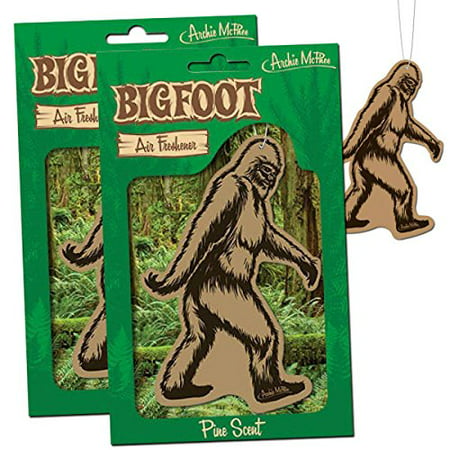 BIGFOOT Air Freshener - 2 Pack Pine Scent - For Car RV Trailer Tent - Best Yeti Sasquatch Bigfoot