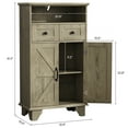 thumbnail image 2 of Bathroom Storage Cabinet with Doors and Drawers,Farmhouse Bathroom Floor Cabinet freestanding with Adjustable Shelf,41.3"H Bathroom Organizer,Wood Grain, 2 of 9