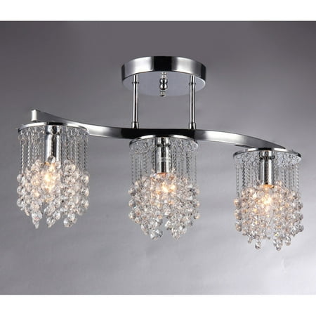 Acadia 3 Light Chandelier - Clee 3-light Chrome 20-inch Crystal Chandelier