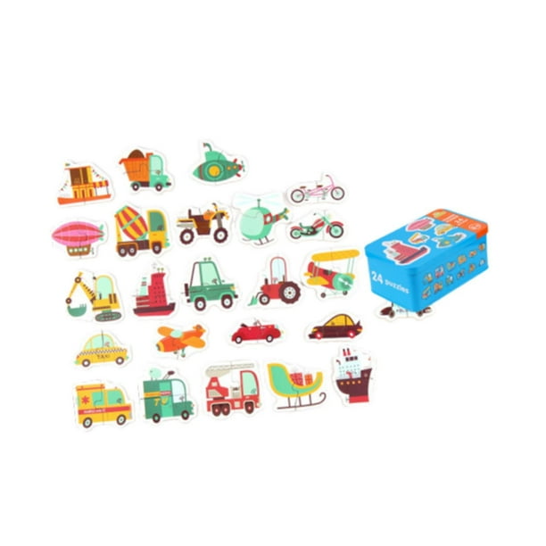 Rompecabezas de bricolaje, juguete de reconocimiento de habilidades motoras finas, juguetes de tallo, rompecabezas de combinación de formas para transporte