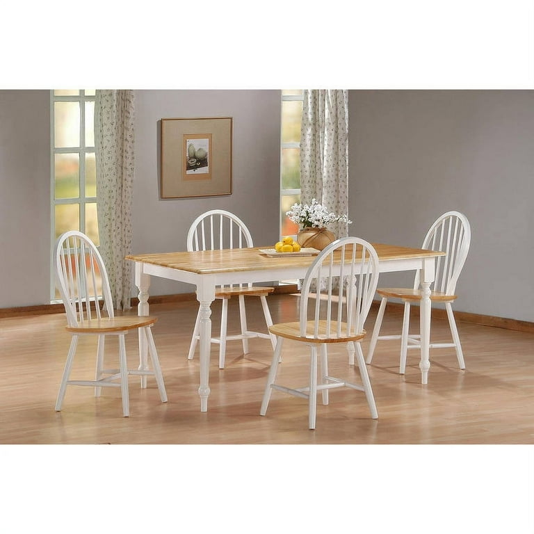 Boraam farmhouse white natural dining cheap table