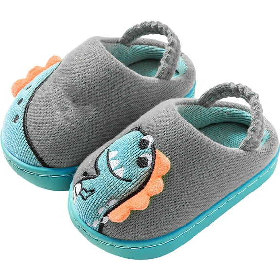 Otqutp 0-14Years Children's House Slipper Cotton Slippers Winter Boys and Girls Home Indoor Cute Padded Wool Slippers Baby Baby Cotton Shoes(Grey,2.5-3Years)
