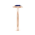 thumbnail image 3 of ANGARA Natural Pear-Shaped Blue Sapphire Halo Engagement Ring in 14K Rose Gold for Women (Size-6x4mm) | September Birthstone, Anniversary, Jewelry Gift for Women | Natural Blue Sapphire Ring, 3 of 9