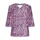 thumbnail image 2 of Blusa de Manga Corta Mujeres Cuello en V de Verano Impreso, Top Regular Casual Sexy para el Hogar Y el Uso Diario, 2 of 3