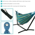 thumbnail image 3 of Sunnydaze 2-Person Cotton Brazilian Hammock with Stand, 400 lb Capacity - Sea Grass, 3 of 8
