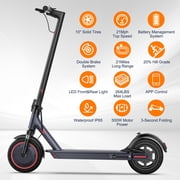 ALLOWEEK A1 electric scooter for adults, 10.5Ah battery up to 18 miles, 350W 19 mph, 10 solid tires no flats, UL2272, dual brakes, app, foldable