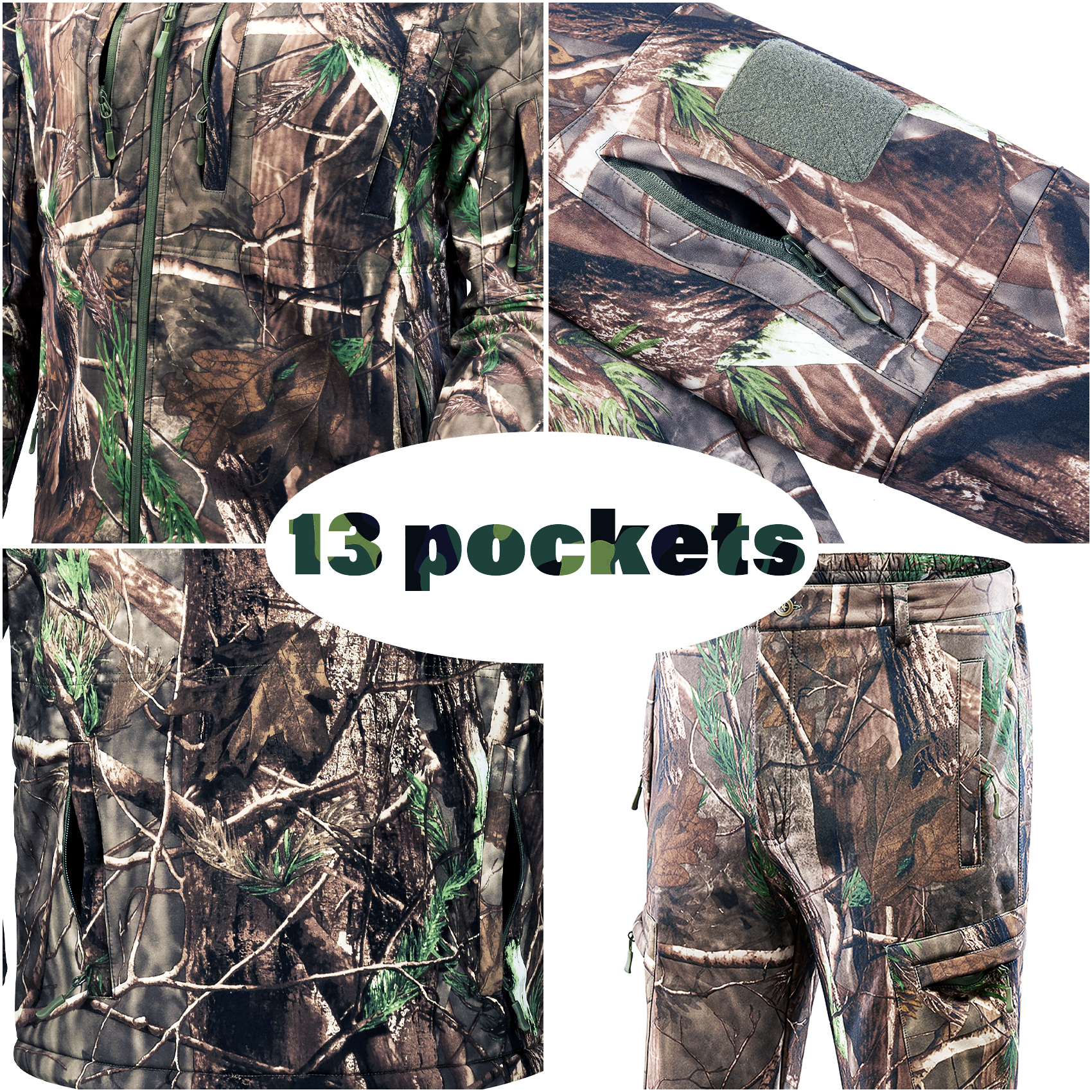 Hunting Clothes for Men,Silent Water Resistant Hunting Duck Deer Hunting Suits