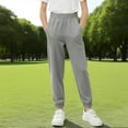 thumbnail image 2 of hotojiny Little Boys Baggy Sweatpants Fall Lightweight Athletic Casual Pants Elastic Waist Plain Basic Joggers Sweat Pan 2-12 Y, 2 of 6