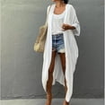 thumbnail image 1 of Women's Normal Swimwear Cover Up Beach Top Swimsuit Lace Up Pleated Uv Protection Pure Color V Wire Vacation Holiday Bathing Suits, 1 of 5