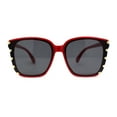 thumbnail image 2 of Womens Ornate Metal Side Jewel Butterfly Diva Sunglasses Red Black, 2 of 4