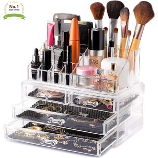 Clear Acrylic Jewelry Organizer and Makeup Organizer Cosmetic