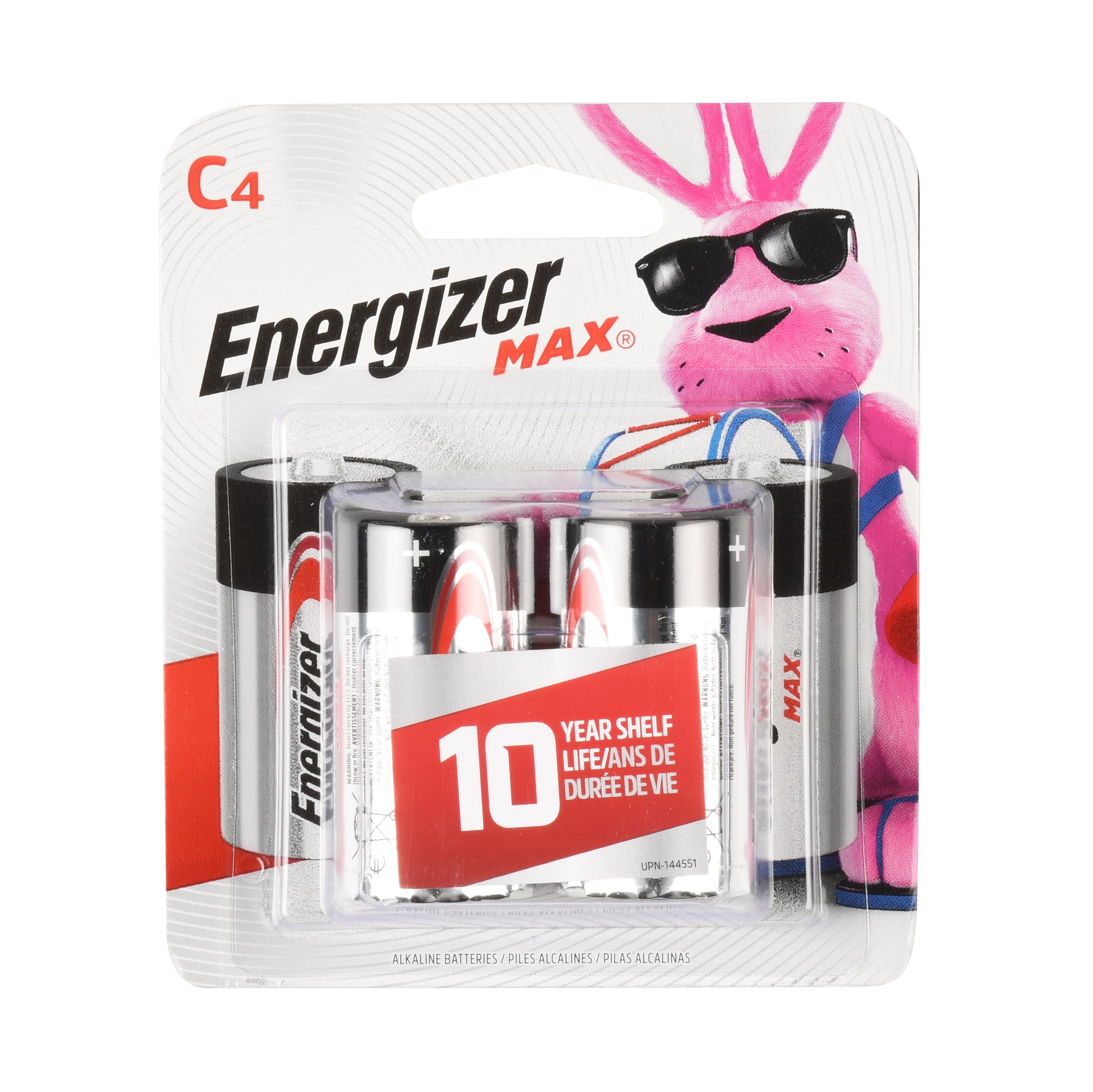 Energizer MAX Alkaline, C Batteries, 4 Pack