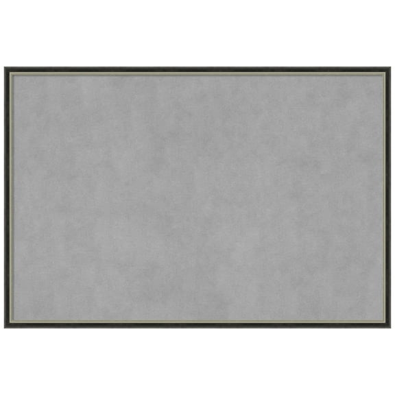 Amanti Art Theo Black Silver Narrow Framed Magnetic Board 37 x 25 in.