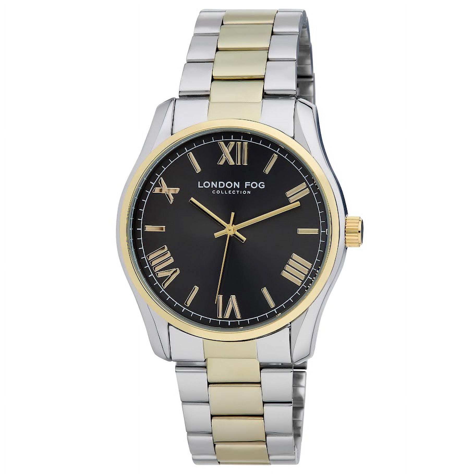 London Fog Aberdeen 40mm Two Tone Link Bracelet Watch - Walmart.com