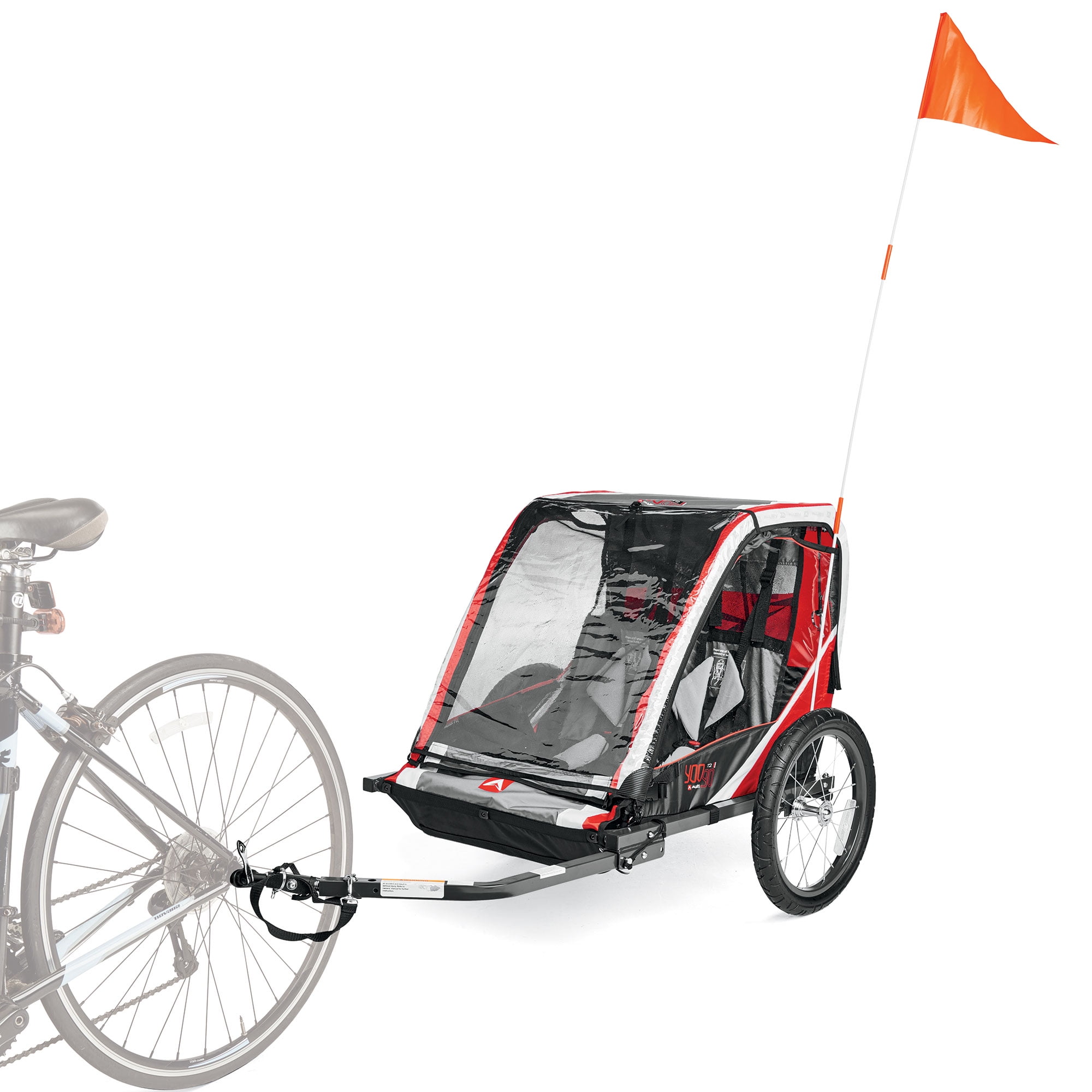 Allen Sports Deluxe Steel 2Child Bicycle Trailer, T2 Red