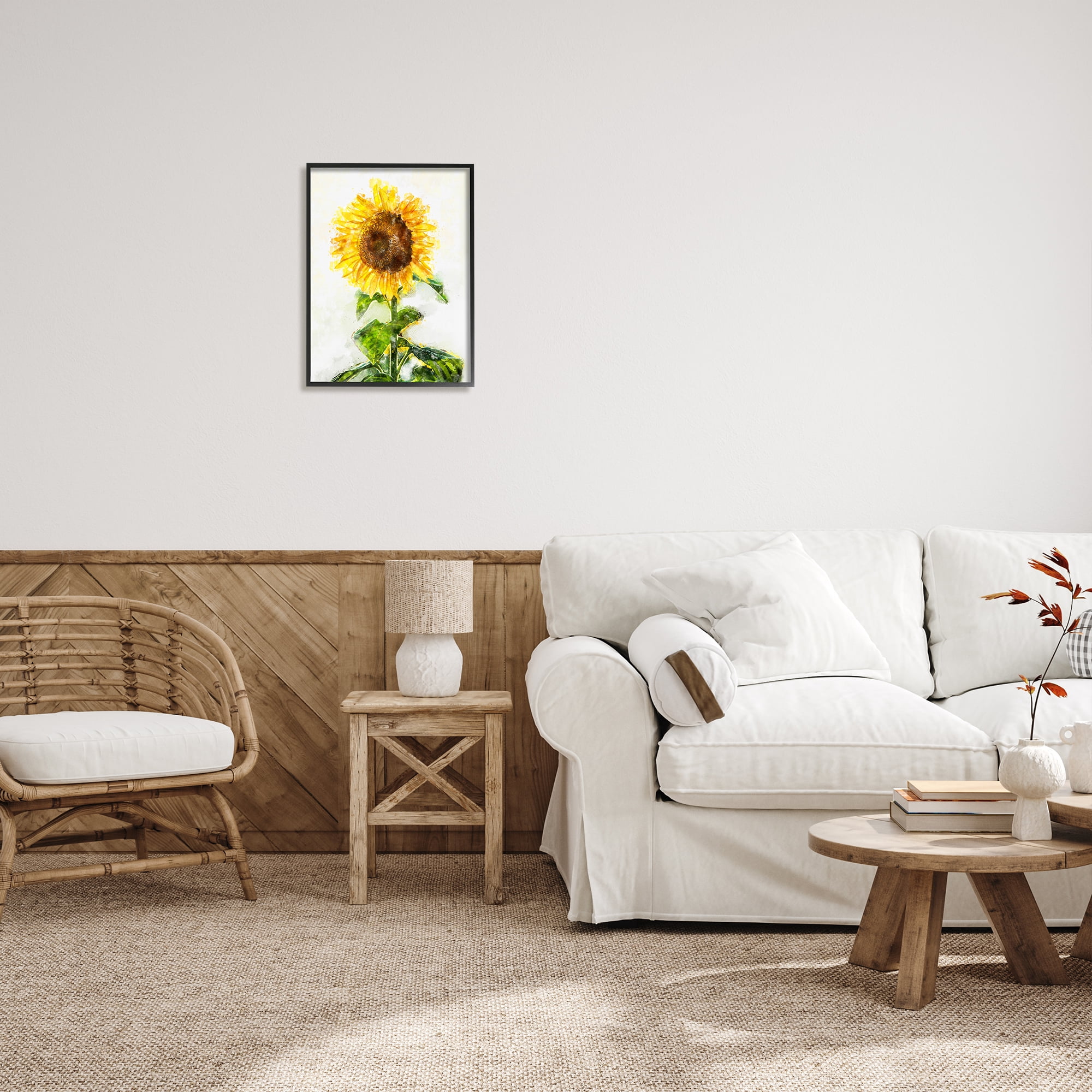 Stupell Industries Radiant Sunflower Blossom Summer Flower Green Leaves, 16 x 20, Design by Ziwei Li