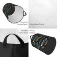 thumbnail image 2 of Balery Colorful Skateboard Cesta de ropa redonda con asas, impermeable, independiente, para ropa, juguetes, dormitorio y familia-Small, 2 of 6