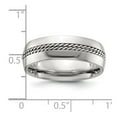 thumbnail image 2 of Stainless Steel Polished With Chain Necklace Inlay 7mm Center 10.5 Inch Chain Necklace for Women and Men, 2 of 2