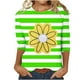 thumbnail image 1 of Camisetas Casuales de las Mujeres de Moda Impresa 3/4 Mangas Blusa Cuello Redondo para el Hogar Y Diario, 1 of 4