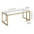 thumbnail image 5 of Evelyn&Zoe Oscar 45" Wide Rectangular Coffee Table in Brass, 5 of 7
