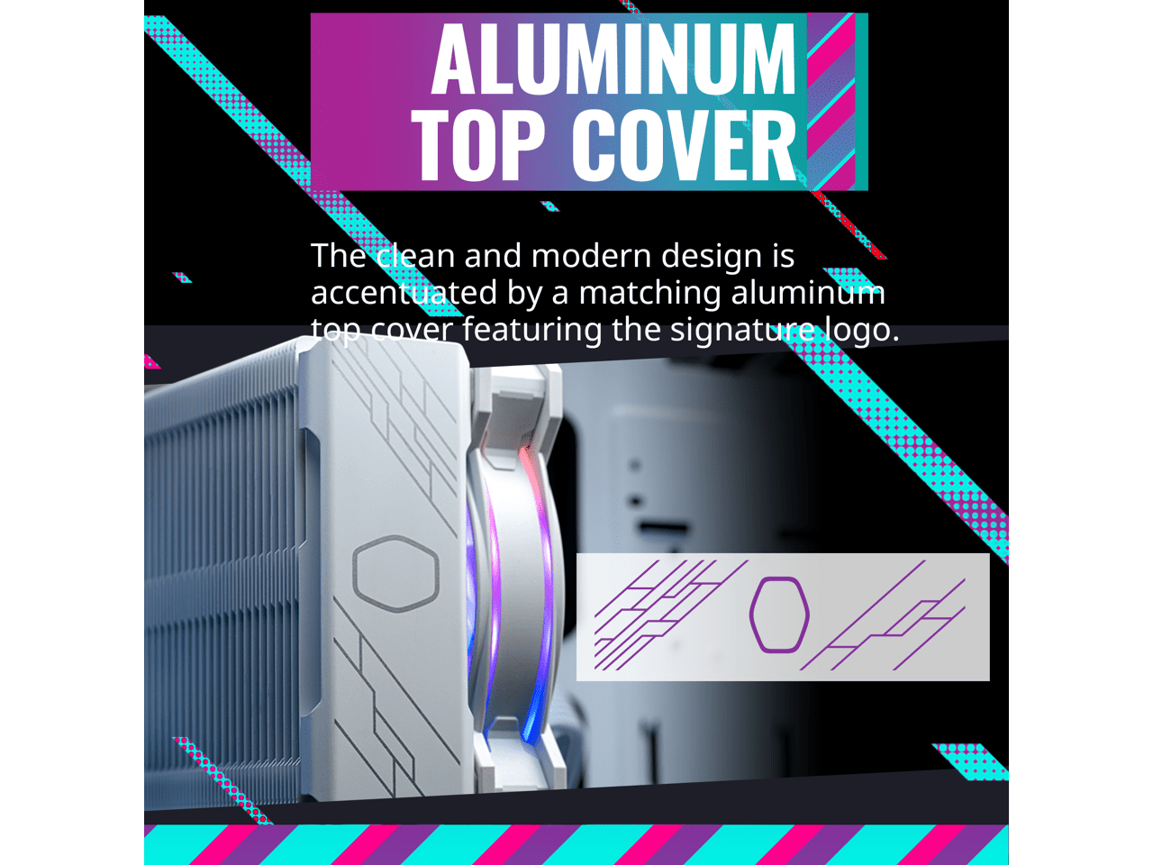 CoolerMaster Hyper 212 Halo 120mm ARGB CPU Air Cooler, White