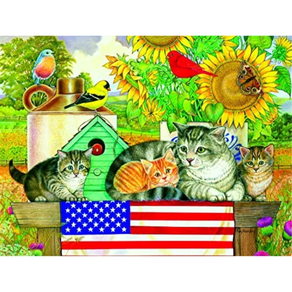 Patriotic Kittens 300 Piece Jigsaw Puzzle by SunsOut