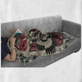 thumbnail image 6 of Animal Soft Flannel Fleece Blanket, Abstract Gothic Drawing of a Leopard Head with Horns and Wings Floral Ornaments Art, Cozy Plush for Indoor and Outdoor Use, 50" x 60", Multicolor, by Ambesonne, 6 of 6
